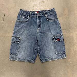 Tommy Hilfiger Y2K Denim Cargo Shorts Size 33